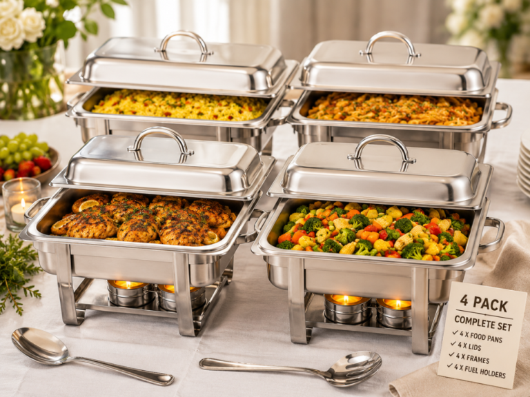 Chafing Dishes 4 Pack Why This 1 Set Is Best For Parties
